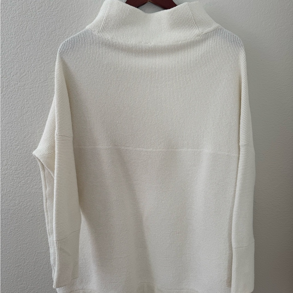 Free People Cream Cowl Neck Ottoman Slouchy Tunic Sweater - Picture 3 of 6